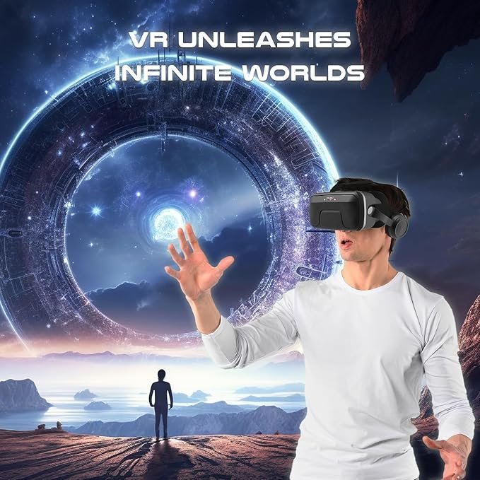 Procus ONE Virtual Reality Headset 40MM Lenses -For IOS and Android β (Black) - Image 2